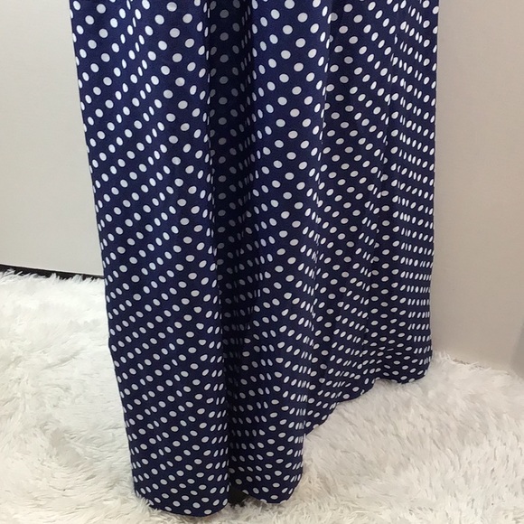 Vintage polka dot halter maxi dress - Picture 5 of 10